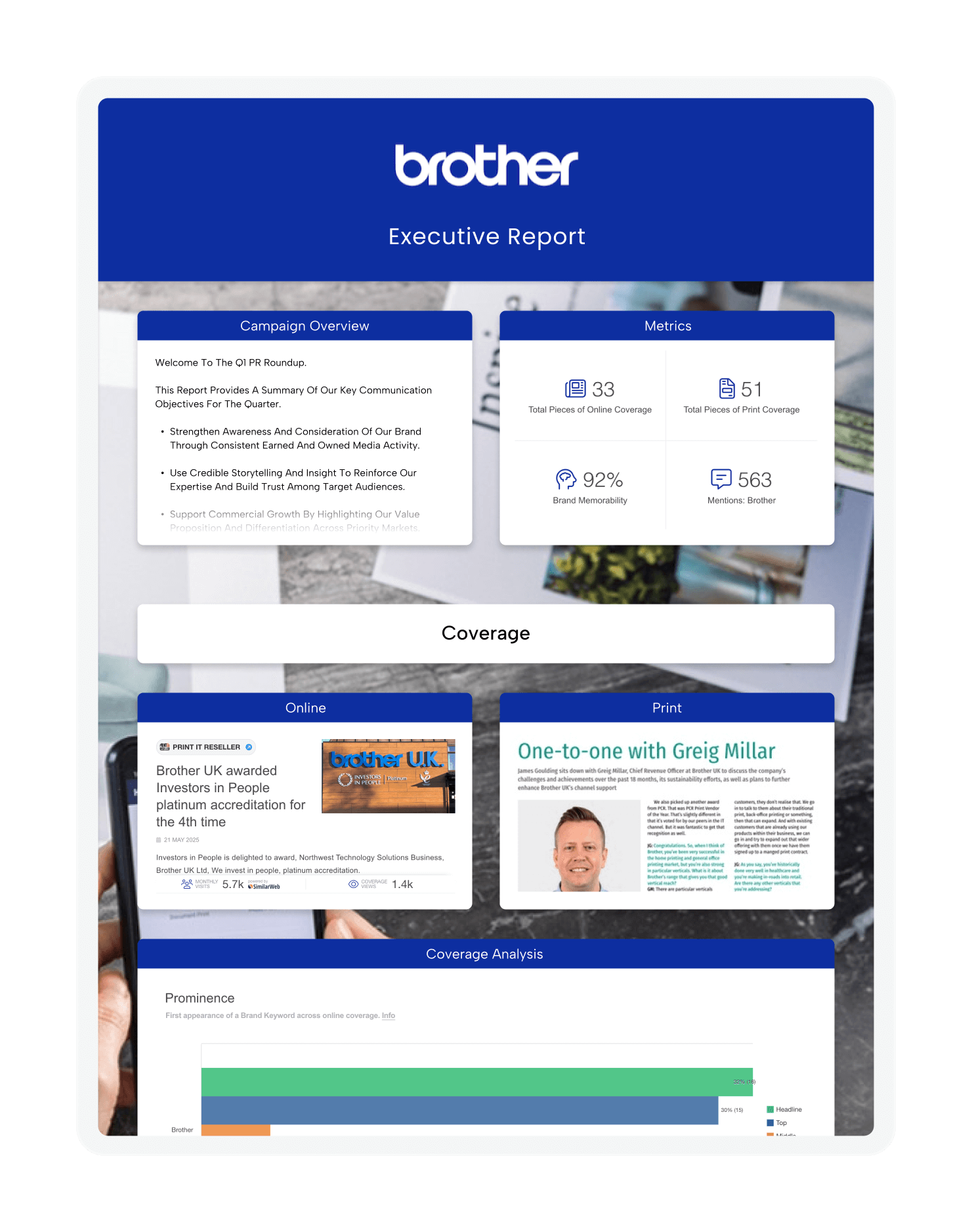 Brother Executive PR Summary