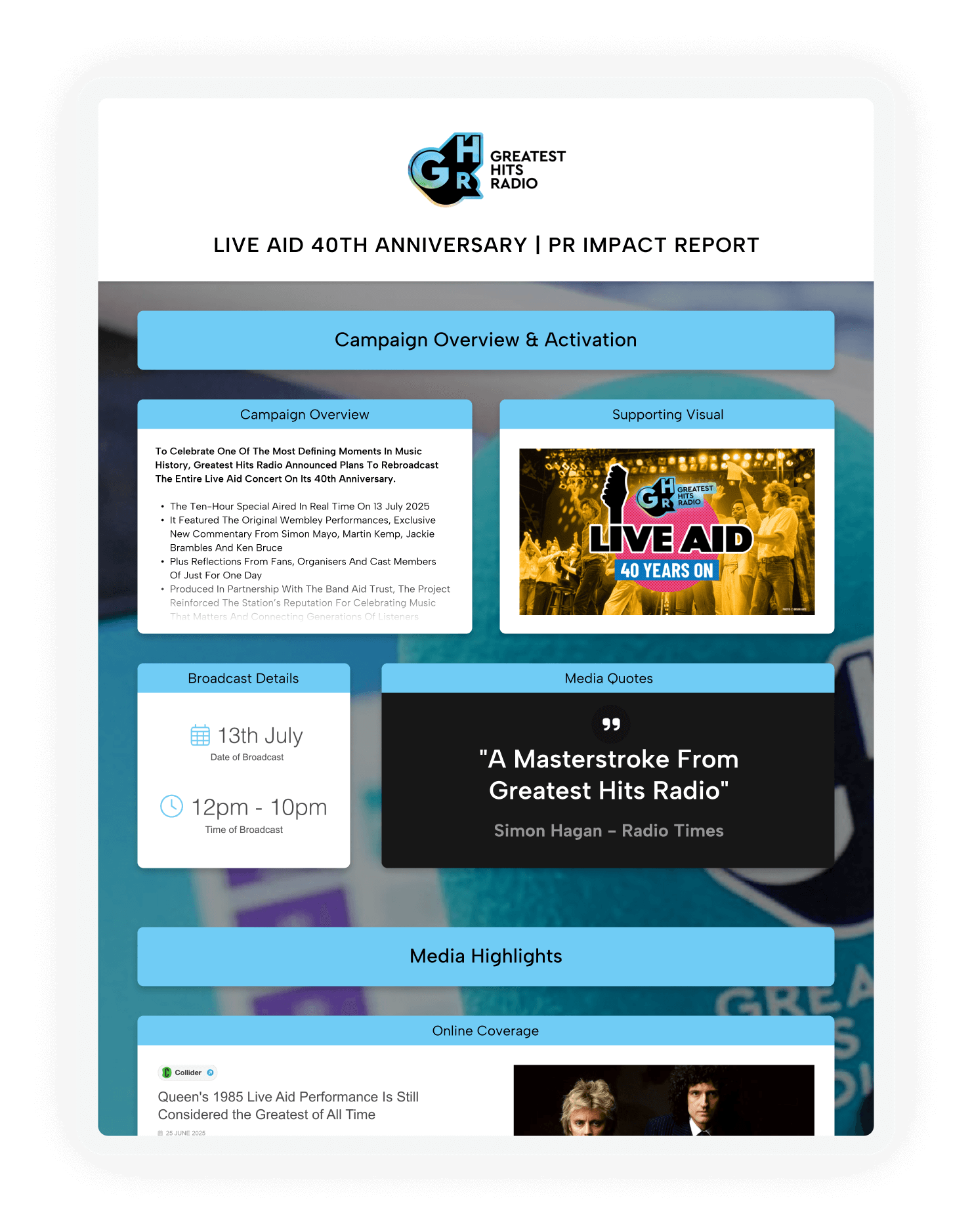 Bauer Media In-House PR Report